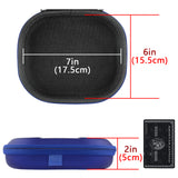 Geekria Shield Headphones Case Compatible with Sony MDR-ZX600, MDR-ZX330BT, MDR-ZX300, MDR-ZX110 Case, Replacement Hard Shell Travel Carrying Bag with Cable Storage (Blue)