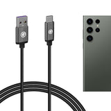 Geekria USB Charger Cable Compatible with Samsung Galaxy S24Ultra, S24+, S24, S23Ultra, S22+, S20, S20+, S8, S9, A90/71/50 Charger, USB to USB-C Replacement Power Charging Cord (10ft/300cm)