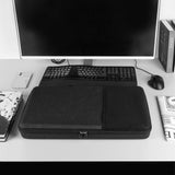 Geekria Hard Shell Travel Carrying Keyboard Case, Compatible with Microsoft Ergonomic Keyboard (LXM-00004), Ergonomic Keyboard and Mouse Combo Case (Dark Grey)