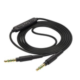 Geekria Audio Cable with Mic Compatible with Skullcandy Crusher Evo, Hesh 3/2, Riff 2 Headphones Cable, 1/8" (3.5mm) to 3.5mm Aux Replacement Stereo Cord with Inline Microphone (5.6ft/1.7 m)