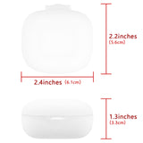 Geekria Silicone Case Cover Compatible with Soundcore by Anker P20i, p 20i True Wireless Earbuds, Protective Earphones Charging Port Accessible, Front LED Visible (White)