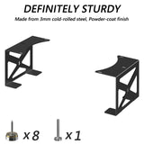 Geekria Under Desk Mount Compatible with PS5 Pro/PlayStation 5/5 Slim Disc & Digital Edition Console, More Game Consoles, Aluminum Alloy Holder for Gaming Accessories (Black)