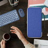 Geekria Keyboard Carrying Case, Hard Shell Protective Travel Bag for Small Compact Keyboard, Compatible with Logitech K380, Logitech Pebble Keys 2 K380s (Blueberry)