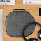 Geekria Shield Headphones Case Compatible with JBL Tune 760NC/750BTNC, Live 770NC, Replacement Hard Shell Travel Carrying Bag with Cable Storage (Dark Grey)