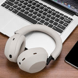 Geekria Silicone Headphone Cover Kits Compatible with Sony WH-1000XM5, WH1000XM5 Wireless Headphones, Scratch Protection Case / Earpieces Cover / Headband Cover / Skin Protector (Beige)