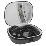 Geekria Shield Headphones Case Compatible with Logitech H820e, H650e, H600, H570e, H530USB, H151, H390USB, H370 Case, Replacement Hard Shell Travel Carrying Bag with Cable Storage (Black)