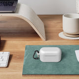 Geekria Silicone Case Cover Compatible with Soundcore by Anker A20i True Wireless Earbuds, Protective Earphones Skin Cover with Keychain Hook, Charging Port Accessible (White)