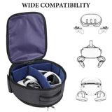 Geekria Shield VR Headset Carrying Case Compatible with Meta Quest 3, 2, Pro, PSVR2, Pico Neo 3, Rift S, Go, HTC VIVE, Customizable Interior & Rain Cover, Large Capacity Backpack (Blue)