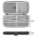 Geekria Keyboard Carrying Case, Compatible with Logitech KEYS-to-GO 2 Hard Shell Protective Travel Bag (Dark Grey)