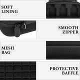 Geekria for Creators Microphone Case Compatible with Rode Wireless GO Gen 3 III, GO 2, GO, PRO, ME, Hard Shell Mic Carrying Case, Mic Compact Carry Case, with Cable Storage (Black Lining)