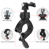 Geekria Action Camera Mount Clamp, Bike Motorcycle Handlebar, 360°Rotation, Compatible with GoPro Hero 13, DJI Osmo Action 6, Insta360 Ace Pro 2, Suitable for Bicycling, Motocross (Black)