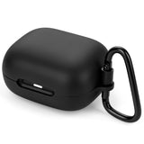 Geekria Silicone Case Cover Compatible with Soundcore by Anker C30i True Wireless Earbuds, Protective Earphones Skin Cover with Keychain Hook, Charging Port Accessible (Black)