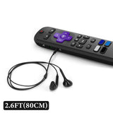 Geekria Headphones for Roku Remote, 3.5mm Wired in Ear Headphone Compatible with Roku Voice Remote Pro, You'll Hear Your Favorite Movies and TV Shows