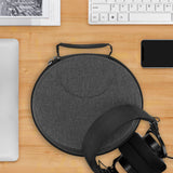 Geekria Shield Headphones Case Compatible with Logitech GPRO X, HyperX Cloud II Wireless, Corsair HS35 and More, Replacement Hard Shell Travel Carrying Bag with Cable Storage (Dark Grey)