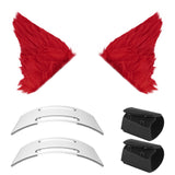 Geekria NOVA Headphone Headband Spacer+Cat Ears Attachment Compatible with Razer, JBL, Plantronics, Sennheiser, Logitech, Hyperx, Corsair Headphones, Easy DIY Installation (Black/Red)