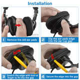 Geekria Sport Cooling Gel Replacement Ear Pads for SONY MDR-7506, MDR-V6, MDR-V7, MDR-CD900ST Headphones Ear Cushions, Repair Parts (Black)
