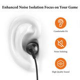 Geekria Gaming Headphones, USB-C In-Ear Wired Earbuds with Mic & Volume Control, Noise-Isolating Stereo Sound, Compatible with Phone, PC, Tablet, Switch & Gaming Devices (1.2m/3.9ft)