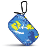 Geekria Shield Sports Earbuds Pouch, Earbuds Protective Case, In-Ear Headphones Travel Bag Compatible with Sony Walkman, Bose SoundSport, JBL EnduranceRUN, Plantronics, Sephia (Blue)