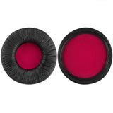Geekria QuickFit Replacement Ear Pads for Sony MDR-V55, V500DJ Headphones Ear Cushions, Repair Parts (Black Red)