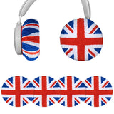 Geekria 2 Pairs Flex Fabric Headphones Ear Covers - Product Safety Certified - Washable & Stretchable Earcup Protectors for Over-Ear Headsets, Sweat Pads for Gym, Gaming (M / England Flag)