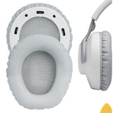 Geekria QuickFit Replacement Ear Pads for JBL Quantum 100 Headphones Ear Cushions, Repair Parts (Light Grey)