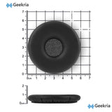 Geekria Comfort Protein Leather Replacement Ear Pads Compatible with Jabra Biz 2400 II, Plantronics T110 Headphones Ear Cushions, Headset Earpads, Ear Cups Cover Repair Parts