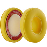 Geekria QuickFit Replacement Ear Pads for Beats Solo 3 (A1796), Solo 3.0 Wireless On-Ear Headphones Ear Cushions, Headset Earpads, Ear Cups Cover Repair Parts (Club Yellow)