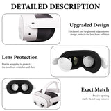 Geekria VR Lens Cover & Cleaning Kit for Meta Quest 3S, Anti-Drop Camera Protector Set, Dustproof & Anti-Scratch VR Headset Accessories (6PCS, White)