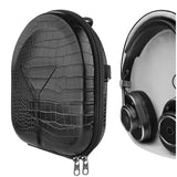 Geekria Shield Headphones Case for Lay Flat On-Ear Headphones, Replacement Hard Shell Travel Carrying Bag with Cable Storage, Compatible with Soundcore Q45, B&O H95 Headsets (Black)
