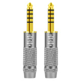 Geekria 4.4mm Male to (1/8'') 3.5mm/2.5mm Balanced Female Headphones Adapter, Aluminum Alloy Conversion Audio Plug, Gold Plated (2 Pack)
