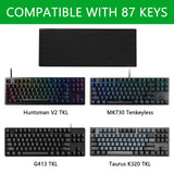 Geekria Tenkeyless TKL Keyboard Dust Cover, Clear Acrylic Keypads Cover for 80% Compact 87 Key Computer Mechanical Gaming Keyboard