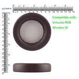 Geekria QuickFit Replacement Ear Pads for Corsair Virtuoso RGB/ Wireless SE/ Wireless XT Headphones Ear Cushions, Repair Parts (Brown)