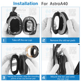 Geekria QuickFit Replacement Ear Pads Compatible with Astro A40 TR, A50 Headphones Ear Cushions, Repair Parts (Black)