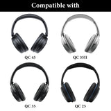 Geekria Flex Fabric Headband Cover Compatible with Bose QC45/QC35 II/QC35/QC25 Headphones, Replacement Repair Part, Easy DIY Installation (Light Gray)