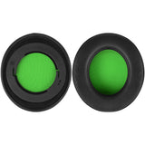 Geekria QuickFit Ear Pads for Razer Kraken Pro V2, 7.1 V2, 7.1 Chroma V2, Kraken Pro V2 Pewdiepie/Stormtrooper Edition Headphones Ear Cushions, Ear Cups Cover Repair Parts (Black / Green)