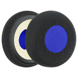 Geekria Comfort Mesh Fabric Replacement Ear Pads for Jabra Evolve 65UC/ 65MS/ 40UC/ 40MS/ 30US/ 30II/ 20SE/ 20UC/ 20MS Headphones Ear Cushions, Repair Parts (Black+Blue)
