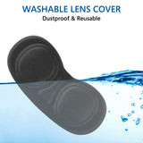 Geekria Sweat Proof Silicone Face Cover Pad Compatible with Pico Neo 4 Protective Lens Cover Accessories, Washable Lightproof Anti-Leakage Fit for Pico Neo 4, Replacement Accessories (Black)