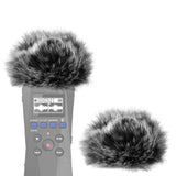 Geekria for Creators Furry Windscreen Compatible with ZOOM H1 Essential Recorder, Mic DeadCat Muff, Windbuster, Fluff Cover, Portable Digital Recorder (Grey / 2 Pack)