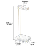 Geekria Headphone Stand for Desk, Clear Acrylic Headset Stand with Gold Metal Accent, Gaming Headphone Holder, Universal Desktop Display Stand for Over-Ear Headphones