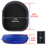 Geekria Shield Headphones Case Compatible with Sony WH-1000XM5/1000XM4/1000XM3/ULT900N/910N, Replacement Hard Shell Travel Carrying Bag with Cable Storage (Blue)
