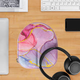 Geekria NOVA Headphones Case Compatible with Anker Soundcore Q11i, Life Q20i, Life Q20+, Replacement Hard Shell Travel Carrying Bag (Pink Marble)