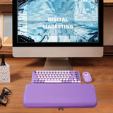 Geekria Keyboard and Mouse combo Case, Hard Shell Travel Carrying Bag for Compact 84 Key Low Profile Gaming Keyboard, Compatible with Logitech POP Keys, Nuphy Air75, LOFREE Flow84 (Purple)
