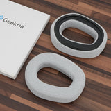 Geekria Linen Replacement Ear Pads Compatible with Logitech G321, G430 Headphones, Comfort-Fit Easy Installation Ear Cushions, Headset Earpads, Ear Cups Cover Repair Parts (Gray)
