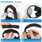 Geekria Lammy Velvet Headband Pad Compatible with Bose QuietComfort 35II Gaming, QC35II/ QC35/ QC45/ QC SE Headphones, Replacement Band Repair Part (Grey)