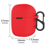 Geekria for Creators Microphone Case Cover Compatible with JBL Quantum Stream Wireless, Mic Silicone Protective Case Skin, Soft Microphone Travel Charging Case Sleeve (Red)