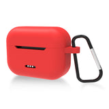 Geekria Silicone Case Cover Compatible with TOZO NC2 True Wireless Earbuds, Earphones Skin Cover, Protective Carrying Case with Keychain Hook, Charging Port Accessible (Red)