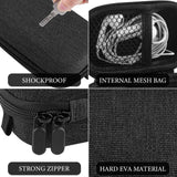 Geekria Shield Earbuds Case Compatible with Bose QuietComfort Ultra 2, JBL Endurance Zone, Soundcore V40i, Replacement Hard Shell Travel Carrying Bag with Carabiner Clip (Dark Grey)