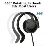 Geekria 3.5mm Single Side Earphone Earbud, One Ear Headphone Compatible with EXD-101 ATG-100T ELGT-470 Wireless Tour Guide System Receiver for Touring Groups, Radio, Podcast (Right / 3.3FT)