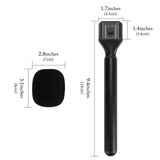 Geekria for Creators Wireless Interview Microphone Adapter, Mic GO Handheld Adaptor with Windscreen, Microphone Handle Mount Compatible with DJI MIC 1, MIC 2, Rode Wireless GO II (Black)