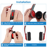 Geekria QuickFit Replacement Ear Pads for Beats Solo HD Headphones, Ear Cushions, (Not Compatible with Other Headphone Models), Repair Parts with Video Guide (Black)